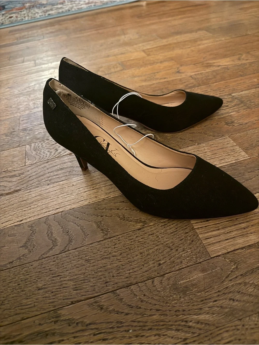 Gloria Vanderbilt Black Pointed Toe Stiletto Pumps for Women